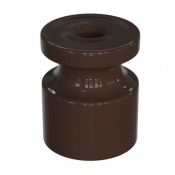 Изолятор пластиковый коричневый МезонинЪ  D20x24 для 2-3-х жильного кабеля  30025/04