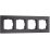 Рамка стеклянная 4 поста WERKEL Senso W0043108 черный