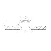 комплект профиля LE.4932-R П-образный встраиваемый ANOD 00-00010356