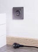 Штепсельная розетка встраиваемая IEK BRITE 16А BR-R14-16-K46-F РСР14-1-0-БрС с з/к и шторками в сборе сталь