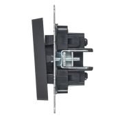 Выключатель встраиваемый двухклавишный перекрестный IEK BRITE BR-V23-0-10-K53 ВС10-2-3-БрГ графит