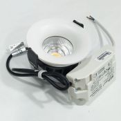 Встраиваемый светильник  12W Белый теплый Luminosity RND IN 220V IP44 диммируемый круглый белый Уценка!