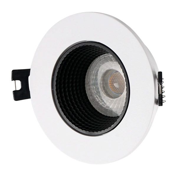 Встраиваемый светильник без лампы DENKIRS RODVIG DK3061-WH+BK GU10/GU5.3 белый/черный круглый