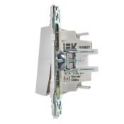 Выключатель встраиваемый одноклавишный проходной IEK SKANDY SK-V12-0-10-K01 SK-V02W арктический белый