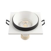 Встраиваемый светильник без лампы DENKIRS LEMVIK DK2402-BK GU10/GU5.3 белый/черный квадратный