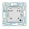 Штепсельная розетка встраиваемая IEK SKANDY 10А SK-R10-10-K10 SK-R02B без з/к без шторок бежевый