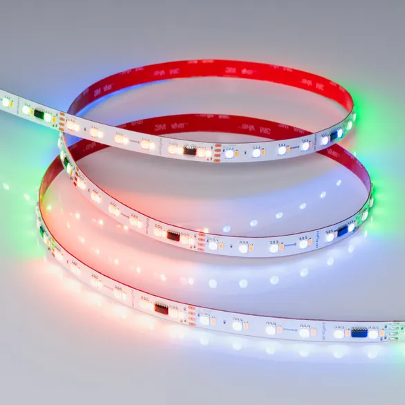 Светодиодная лента 24V 16W/m 040621 SPI-BA120-12mm RGBW-Day-PX6-BPT (5060/2835, 600 LED) IP20