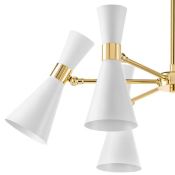 Люстра подвесная Lightstar без лампы 816066 DUMO 6х40W E14 белый/золото