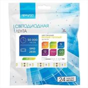 Светодиодная лента Белый теплый 2835 12V 12W/m 120Led/метр 00-118 Стандарт 10мм IP20
