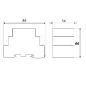Контактор 40A 24VAC  ST40-40 контакт 4NO, потребляемая мощность 6,4Вт, размер 3 модуля