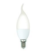светодиодная лампа свеча на ветру Белый теплый  5W UL-00008799 LED-CW37-5W/3000K/E14/FR/SLS Volpe Optima