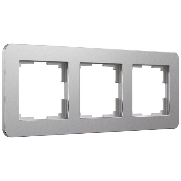 Рамка металлическая 3 поста WERKEL Platinum W0032606 алюминий
