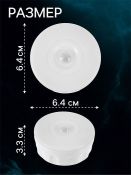 Круглый светильник   4W Белый мебельный 6500K 6led накладной белый на батарейках