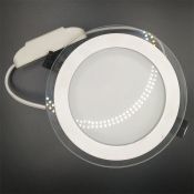 Встраиваемый светильник-панель  12W Белый дневной 016568  LT-R160WH стекло 220V IP20 круглый белый