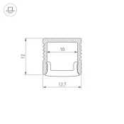 алюминиевый профиль FANTOM-BENT-W12-SIDE-2000 ANOD 040326(1)