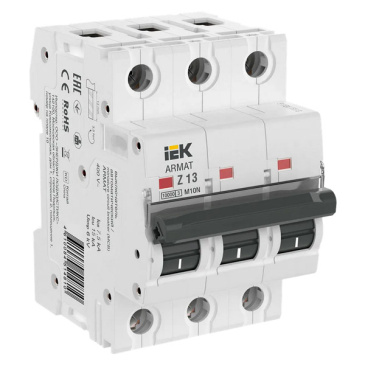 Автоматический выключатель 3-пол. 13А M10N Z 10kA AR-M10N-3-Z013 ARMAT IEK