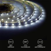 Светодиодная лента Белый 2835 12V  8W/m 60Led/метр 00-121 Стандарт 10мм IP20