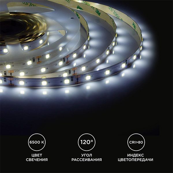Светодиодная лента Белый 2835 12V  8W/m 60Led/метр 00-121 Стандарт 10мм IP20 Светодиодная лента Белый 2835 12V  8W/m 60Led/метр 00-121 Стандарт 10мм IP20