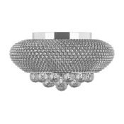 Люстра накладная Osgona без лампы Monile 704034 3х40W E14 круглая хром/прозрачный