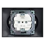 Штепсельная розетка встраиваемая двойная IEK SKANDY 16А SK-R24-16-K02-F SK-R07Bl с з/к с з/ш в сборе черный
