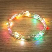 гирлянда НИТЬ на батарейках РОСА RGB 303-009-1 (3V, CR2032х2) 2.0м