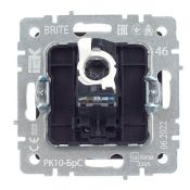 Розетка встраиваемая компьютерная IEK BRITE BR-K10-1-K46 РК10-БрС RJ45 кат.5E сталь