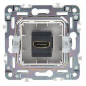 Розетка встраиваемая HDMI IEK SKANDY SK-H10-K02 SK-H01Bl черный