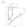 алюминиевый профиль SL-SHELF-600-2000 ANOD 060498