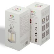 фигурка  светодиодная Декоративный фонарь со свечкой Белый теплый, 513-054, 1Led, 3хААА, белый корпус,  IP20