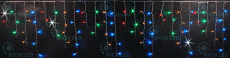 гирлянда БАХРОМА   8W Сине-белый, Rich LED RL-i3*0.5F-T/BW, прозрачный провод 3x0.5 м., соединяемая, 220V, 112 Led, IP54, мерцание