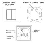 пульт-радиопередатчик nooLite PB-212 белый