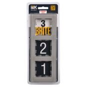 Рамка стеклянная 3 поста IEK BRITE BR-M32-G-K30 РУ-3-2-БрД дымчатый