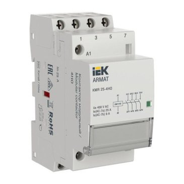 Контактор 25А 230AC/DC/АС3 KMR контакт 4НО AR-KMR10-025-40-230 ARMAT IEK