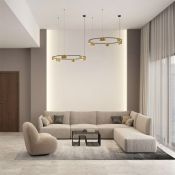 Подвесной светильник без лампы DENKIRS ORBIT DK4067-BK+SG 15xGU10 фигурный черный/золото