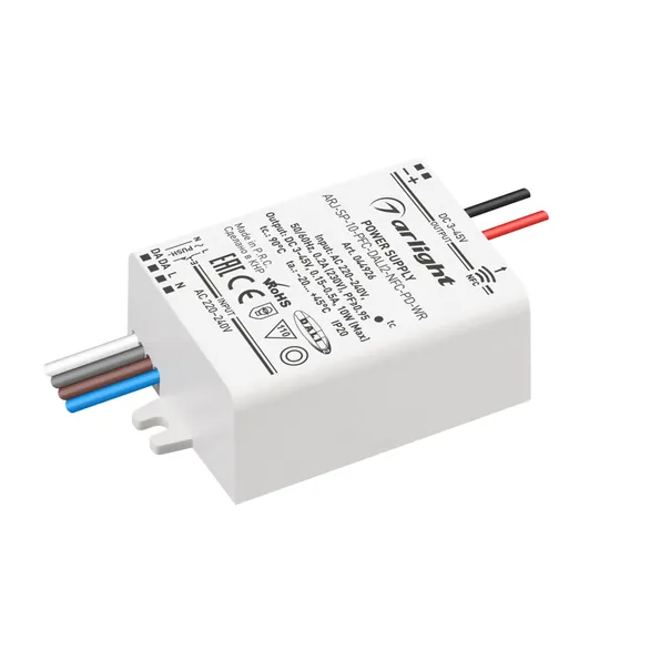 блок питания токовый (AC-DC) 150-500mA  10W 044926 ARJ-SP-10-PFC-DALI2-NFC-PD-WR пластик