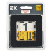 Рамка стеклянная 1 пост IEK BRITE BR-M12-G-41-K02 РУ-1-2-Бр черный RE