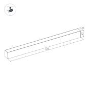 Магнитный трековый светильник 18W Белый дневной MAG-FLAT-45-L605 100deg  24V на магнитный шинопровод белый 026953