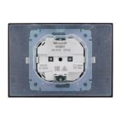 Штепсельная розетка встраиваемая двойная IEK SKANDY 16А SK-R26-16-44-K48-F SK-R12T с з/к со штороками и крышкой в сборе титан IP44