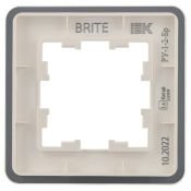Рамка стеклянная 1 пост IEK BRITE BR-M12-G-41-K01 РУ-1-2-Бр белый RE