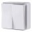 Выключатель накладной двухклавишный WERKEL GALLANT WL15-03-01 / W5020001 белый Уценка!!!