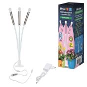 Фитосветильник  18W UL-00008904 ULT-P33-18W-SPLE-TM-60 IP40 WHITE TRIPLE на прищепке с таймером IP40