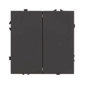 Выключатель встраиваемый двухклавишный непроходной Arlight 054252 SWT-NOBE-MK02-SFPL-BK черный