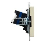 Розетка встраиваемая компьютерная двойная IEK BRITE BR-K20-2-K10 РК11-2-БрКр RJ45 кат.6 бежевый