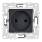 Штепсельная розетка встраиваемая IEK SKANDY 10А SK-R13-10-K48 SK-R01T без з/к с з/ш титан