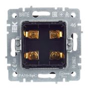 Розетка встраиваемая аудио IEK BRITE BR-S40-K46 РА10-БрС сталь