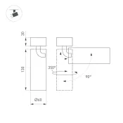 Накладной светильник  12W Белый теплый 049927 SP-GABI-SURFACE-FLAP-R60-12W 36deg 220V IP40 откидной поворотный цилиндр черный