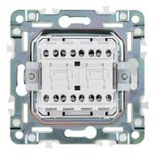 Выключатель встраиваемый двухклавишный перекрестный IEK SKANDY SK-V23-0-10-K02 SK-V06Bl черный
