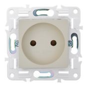 Штепсельная розетка встраиваемая IEK SKANDY 10А SK-R10-10-K10 SK-R02B без з/к без шторок бежевый