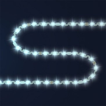 Светодиодная лента змейка Белый 2835 24V  8W/m 60Led/метр 00-351 Стандарт 6мм