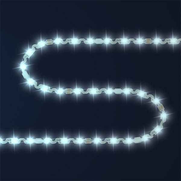 Светодиодная лента змейка Белый 2835 24V  8W/m 60Led/метр 00-351 Стандарт 6мм